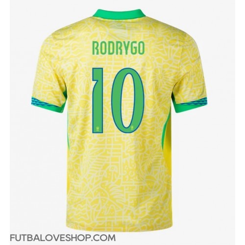 Dres Brazília Rodrygo Goes #10 Domáci Copa America 2024 Krátky Rukáv